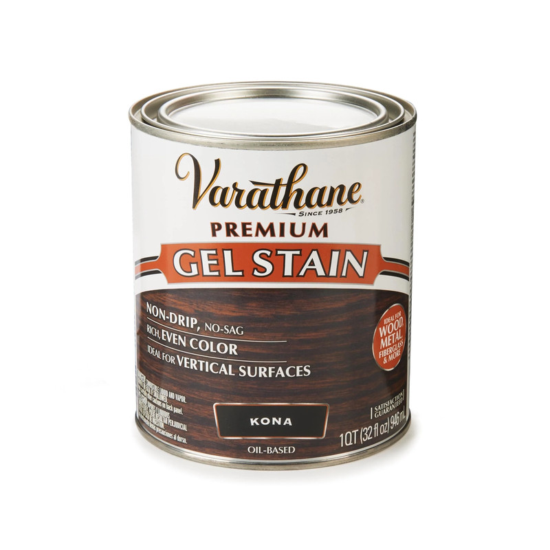 Premium Gel Stain - Oil Based - Color:Kona - Size:1 Quart